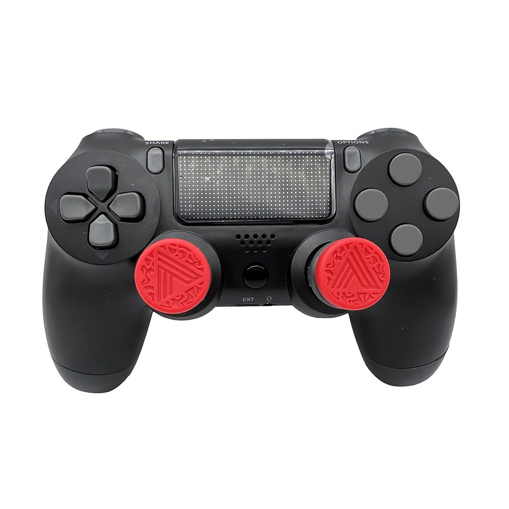 Peukalogripit PS4/PS5 ohjaimeen 2-pakkaus - Punainen/harmaa