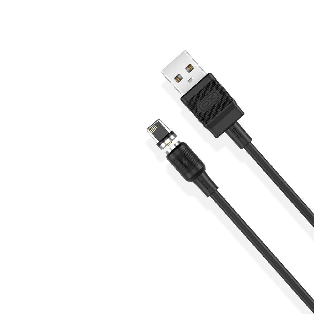 XO Magneettinen USB-kaapeli USB - Lightning 2,1A 1m - Musta