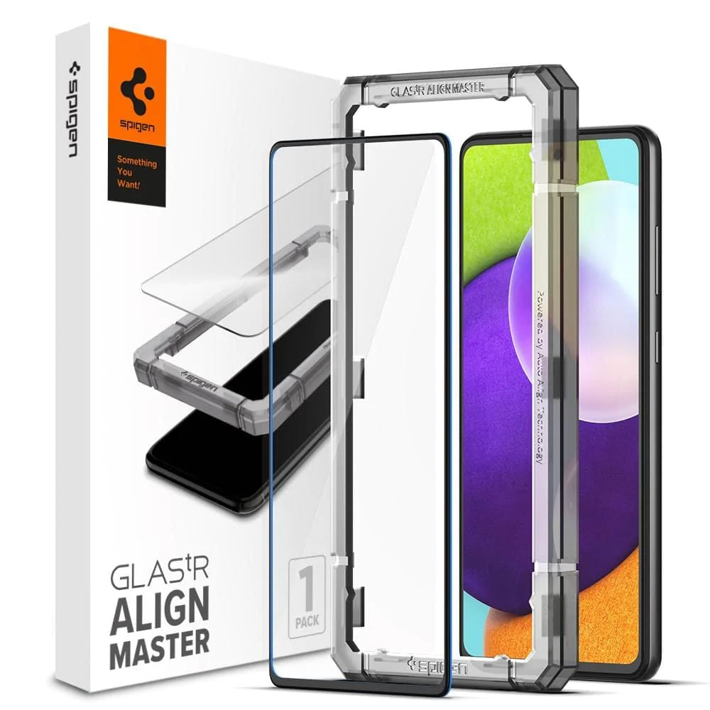 Spigen Glas.tR AlignMaster FC Samsung Galaxy A52 - Musta