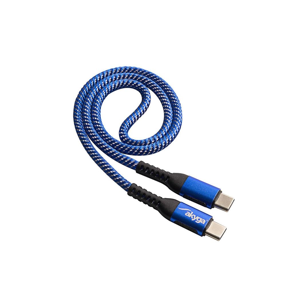 Akyga Latauskaapeli USB-C - USB-C 100W 0,5m - Sininen