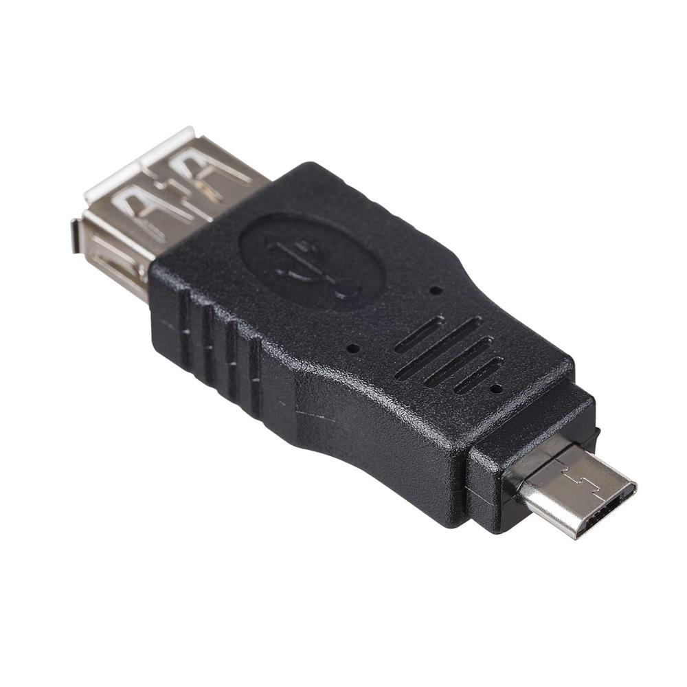 Akyga OTG-adapter Micro-USB-hane (Typ-B) - USB-A-hona  - Svart