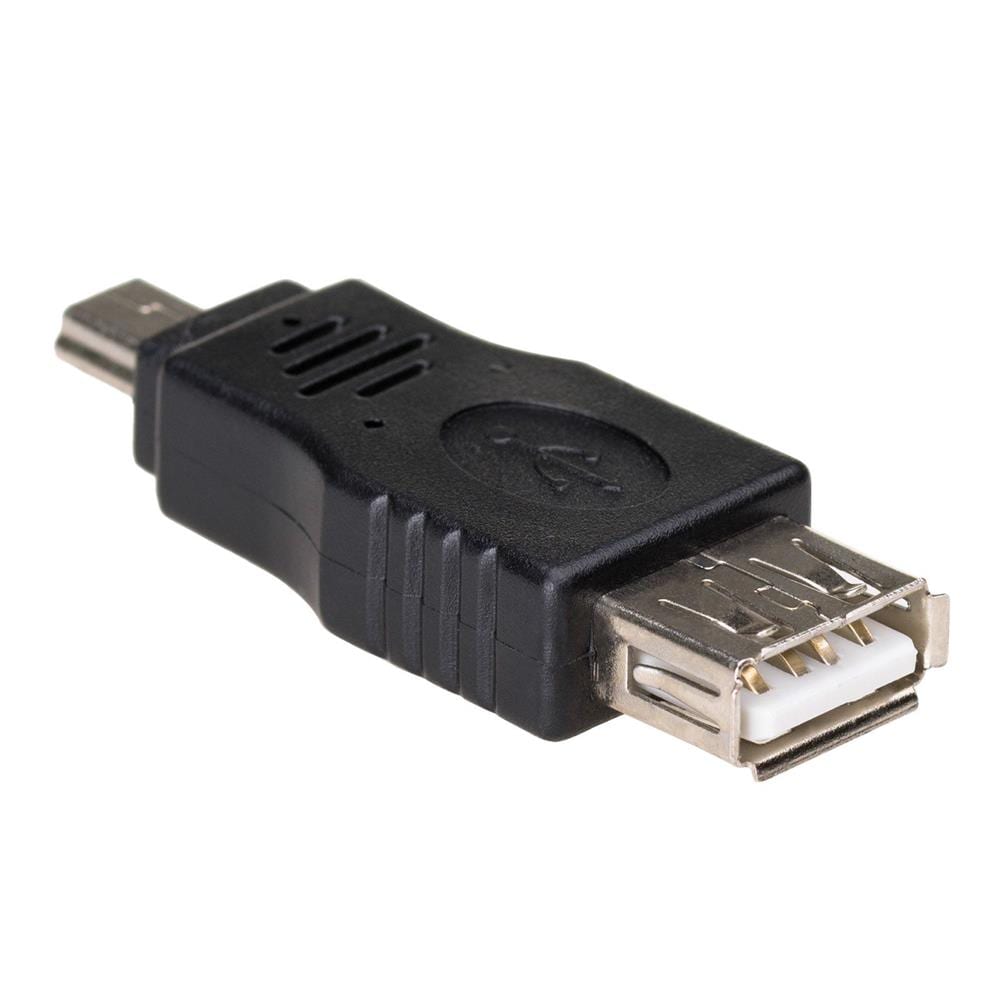 Akyga OTG-adapteri Mini-USB-uros (Tyyppi-B) - USB-A-naaras - Musta
