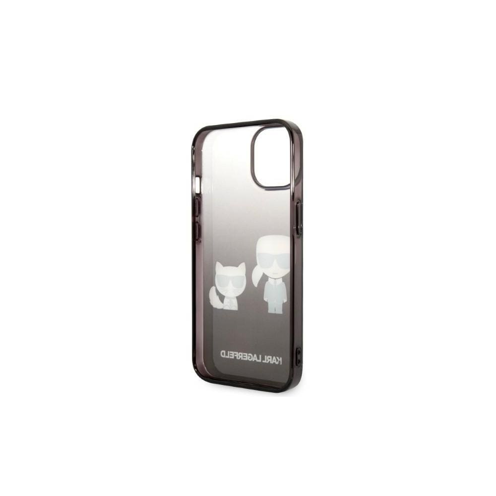 Karl Lagerfeld kuori iPhone 14 Pro - Läpinäkyvä/Musta