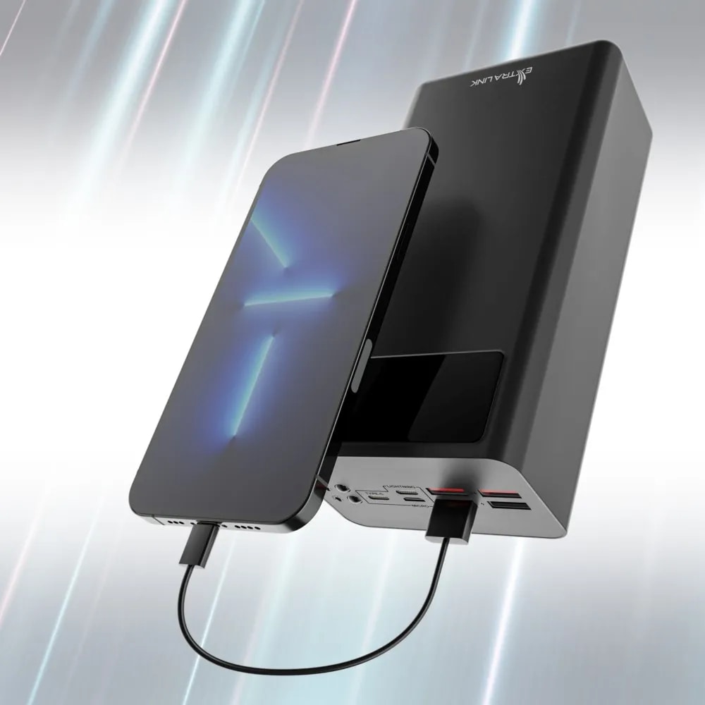 Extralink Powerbank EPB-114, 50000mAh USB-C - Musta