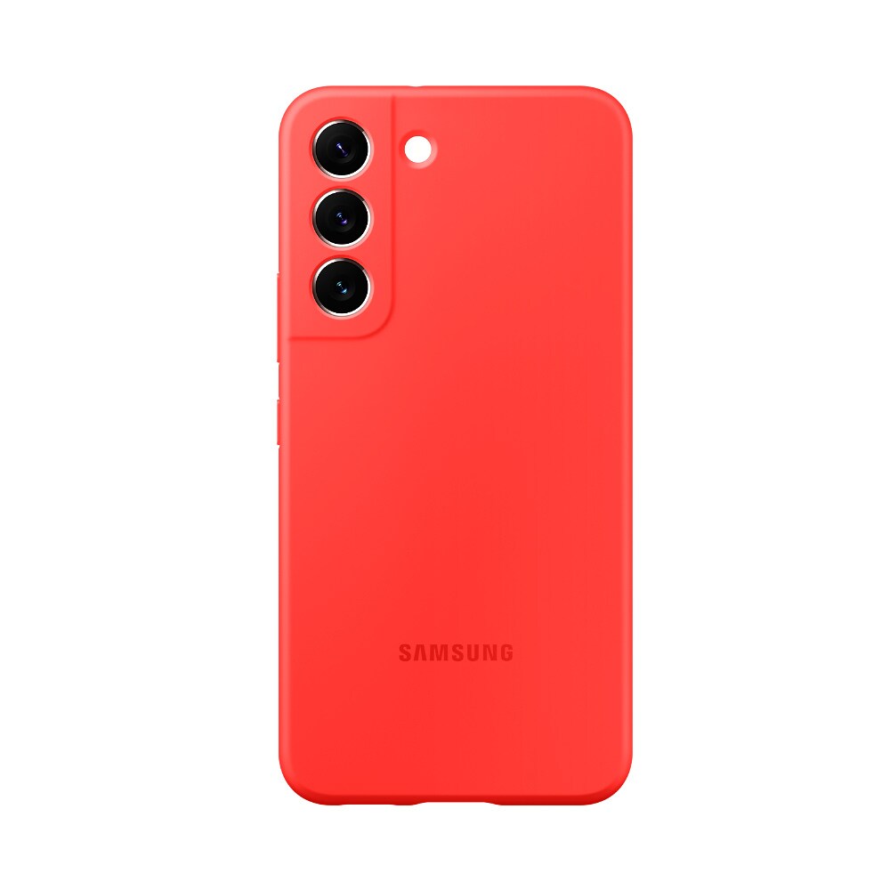 Samsung Silicone Cover till Galaxy S22 - Röd