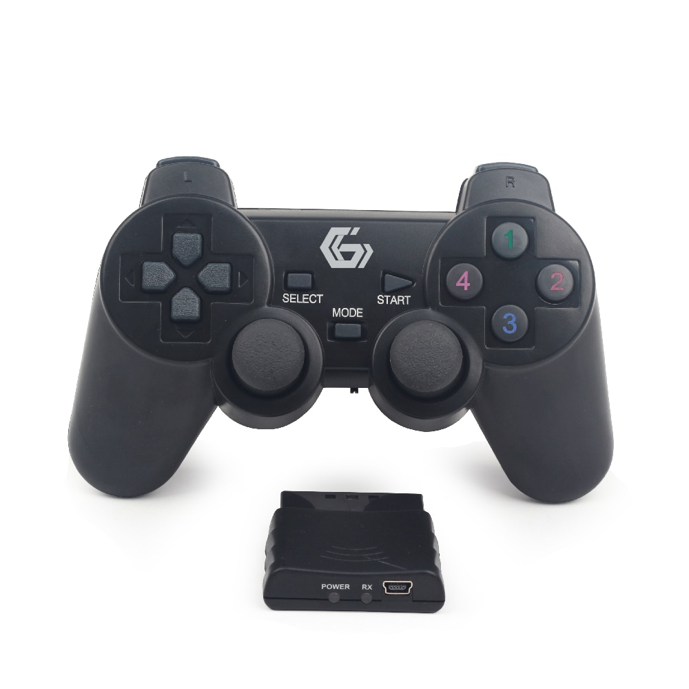 Gembird Dual Vibration Langaton peliohjain PC:lle, Playstation 2:lle ja 3:lle - musta