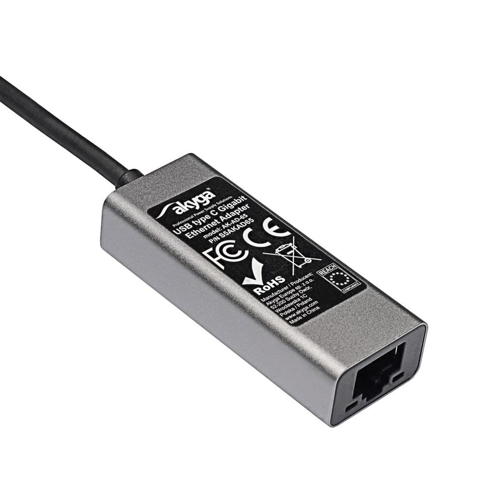 Akyga USB-C - RJ45 -sovitin 15cm