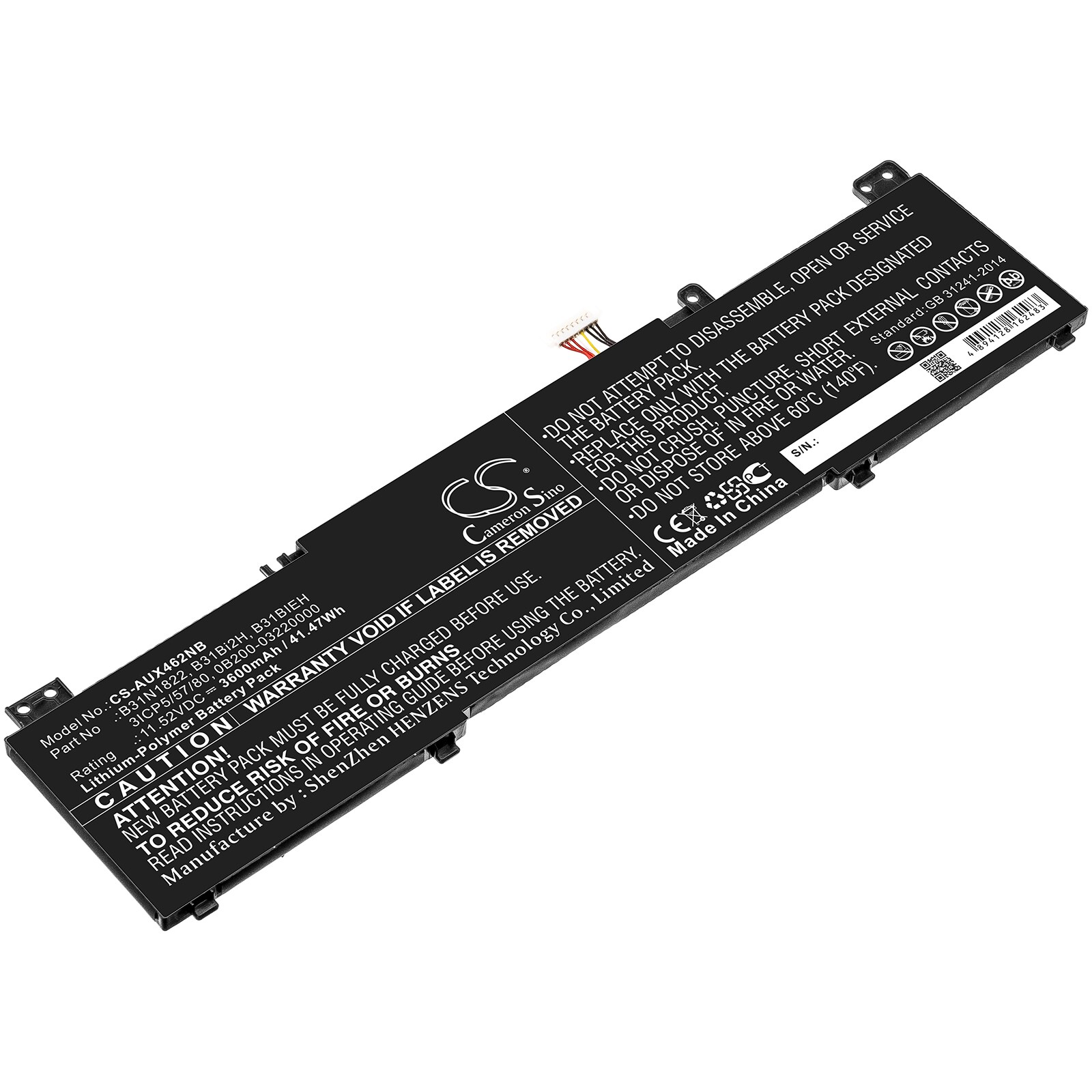 Akku Kannettava tietokoneelle, Kannettava tietokone Asus UX462DA-2G ja muille.
