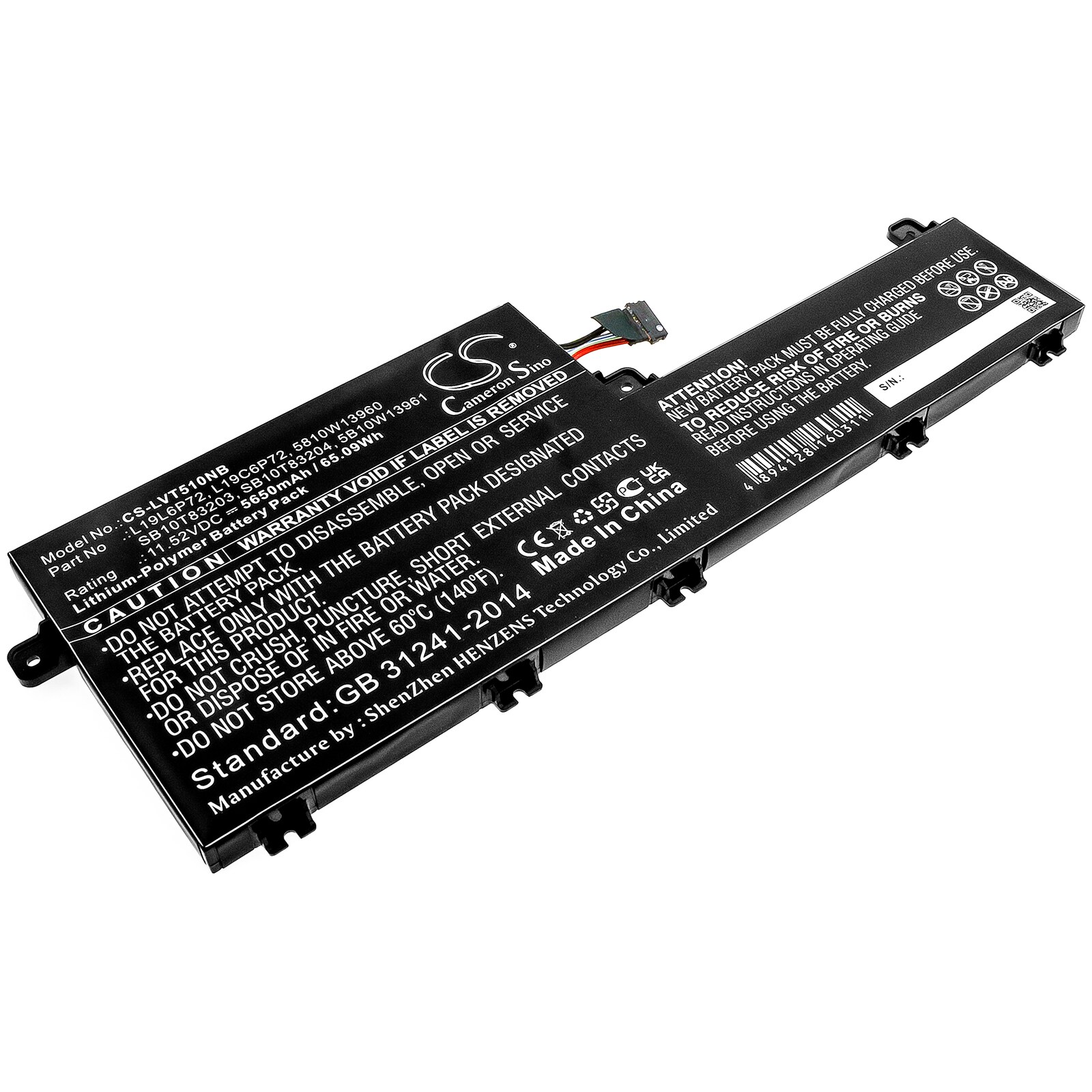 Akku Kannettava tietokone, Kannettava tietokone Lenovo ThinkPad T15p:lle