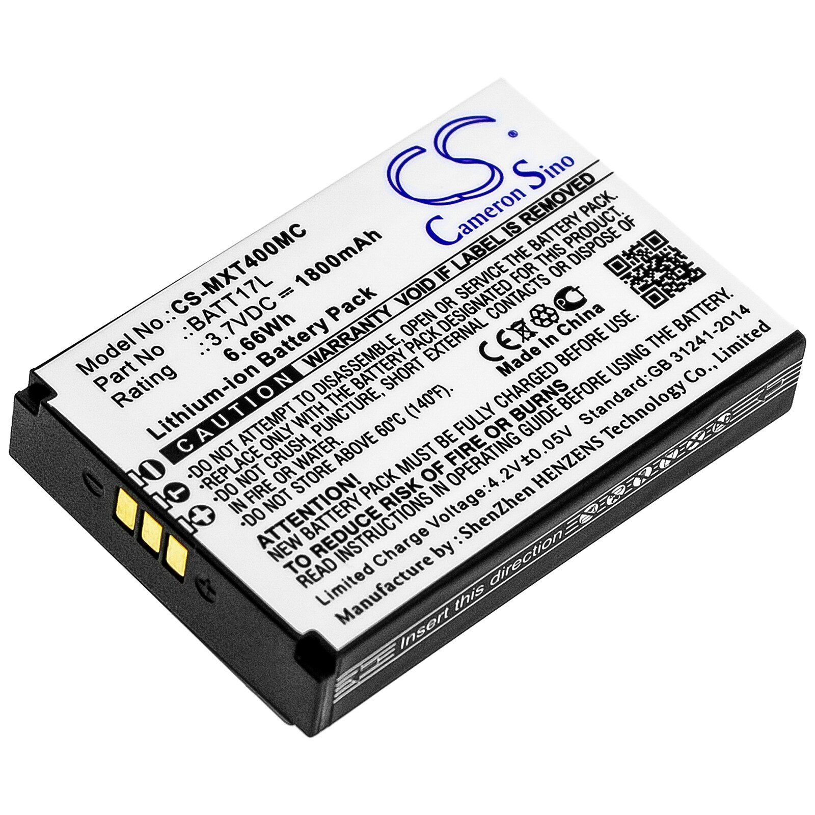 Kameran akku Midland XTC400, XTC450 kameraan