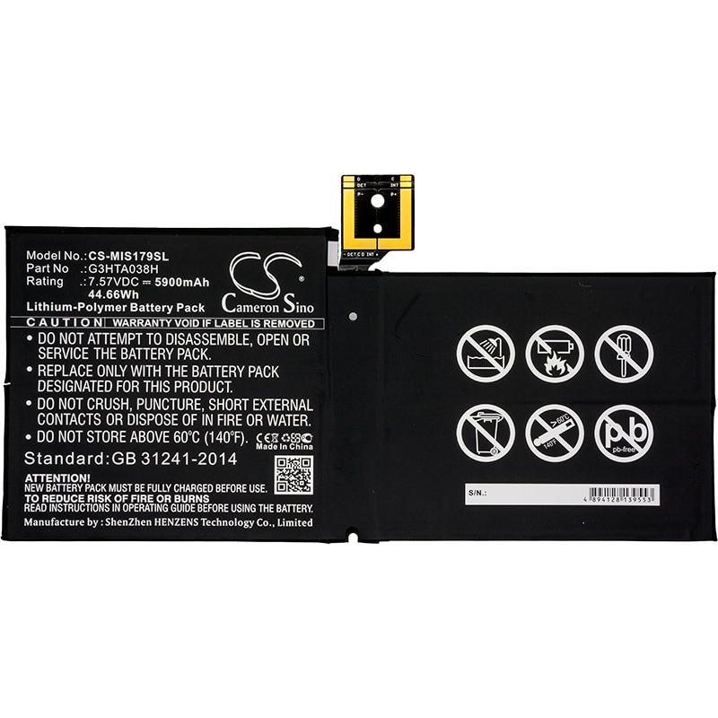 Akku Tabletti varten Microsoft Surface Pro 5, Surface Pro 5 1796