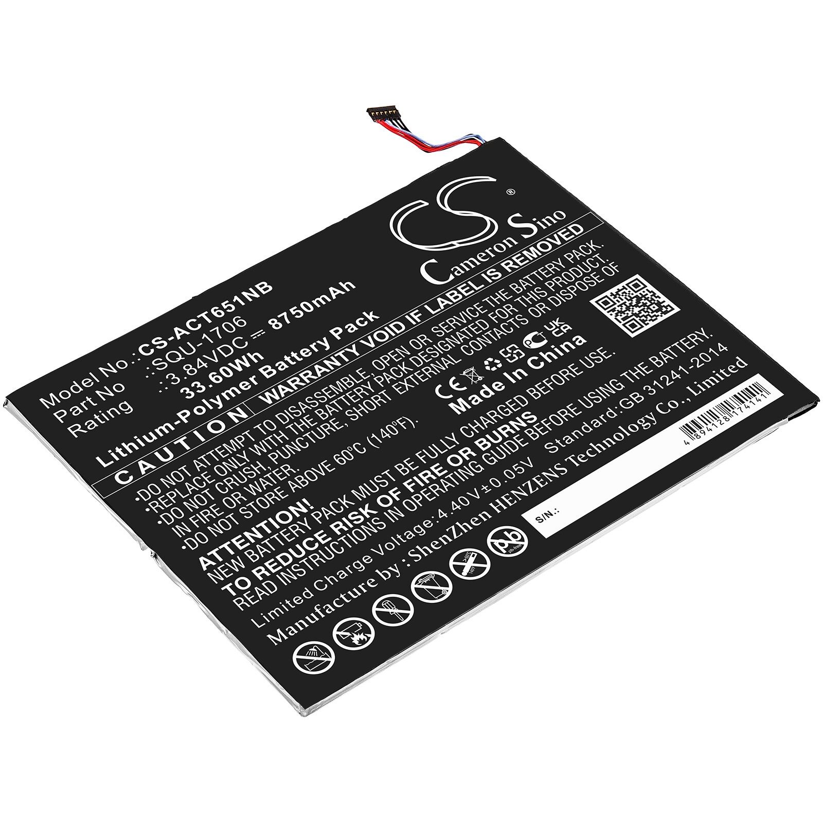 Akku Tabletti Acer Chromebook Tab 10, D651N -tabletille, D651N