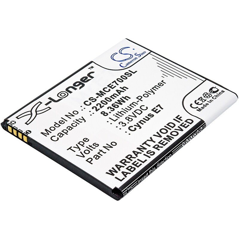 Akku älypuhelin, Matkapuhelin Mobistel Cynus E7:ään