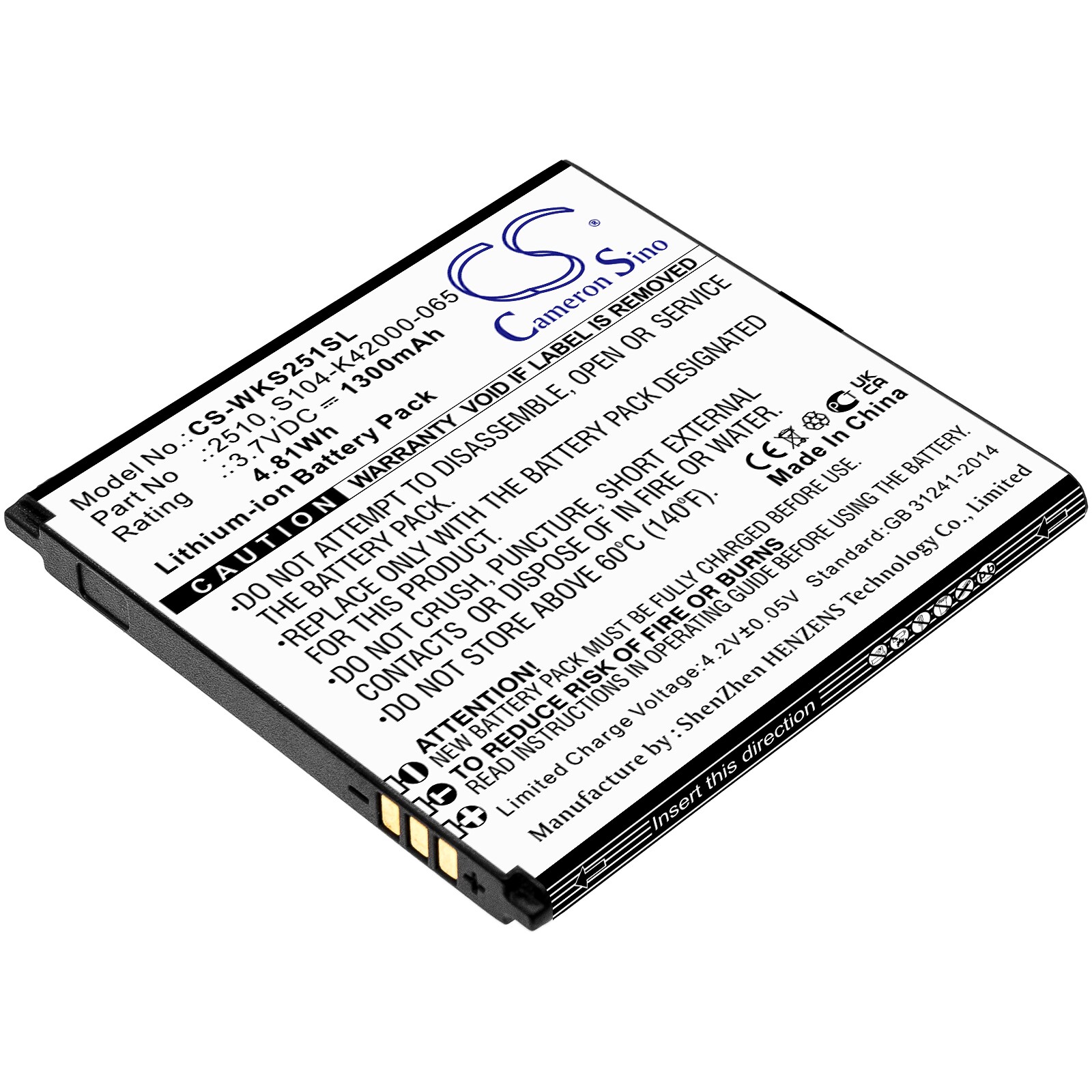 Akku älypuhelin, Matkapuhelin for WIKO Sunny 2, V2510