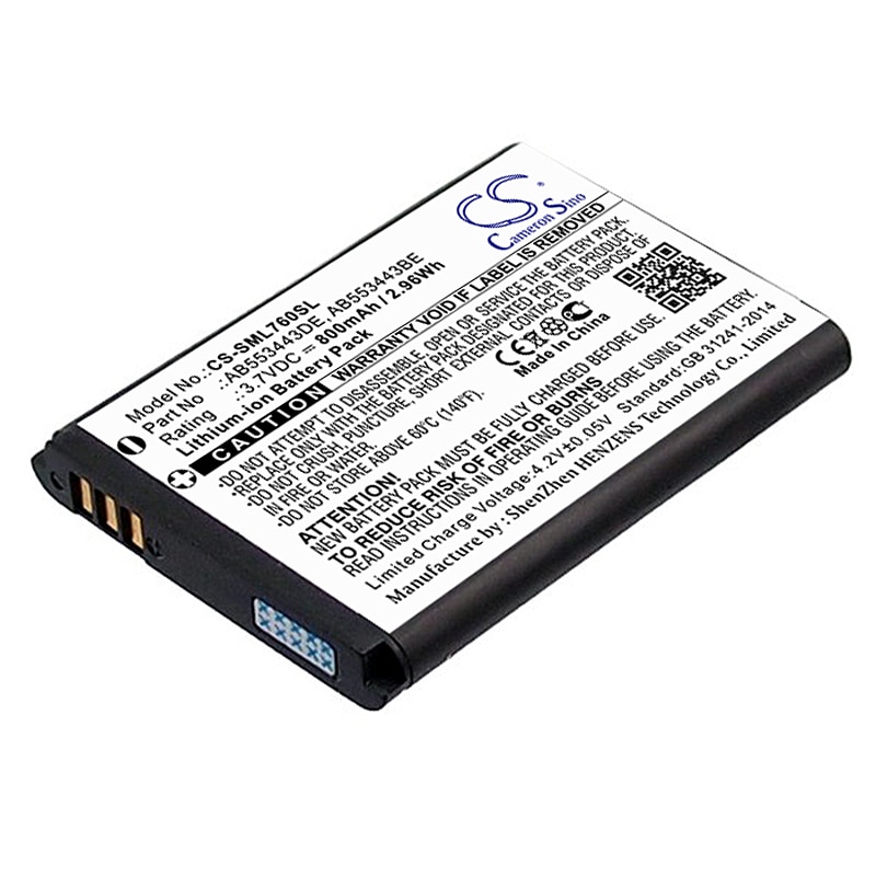 Battery for älypuhelin, Matkapuhelin for Samsung SGH-L760, SGH-L768, SGH-Z620