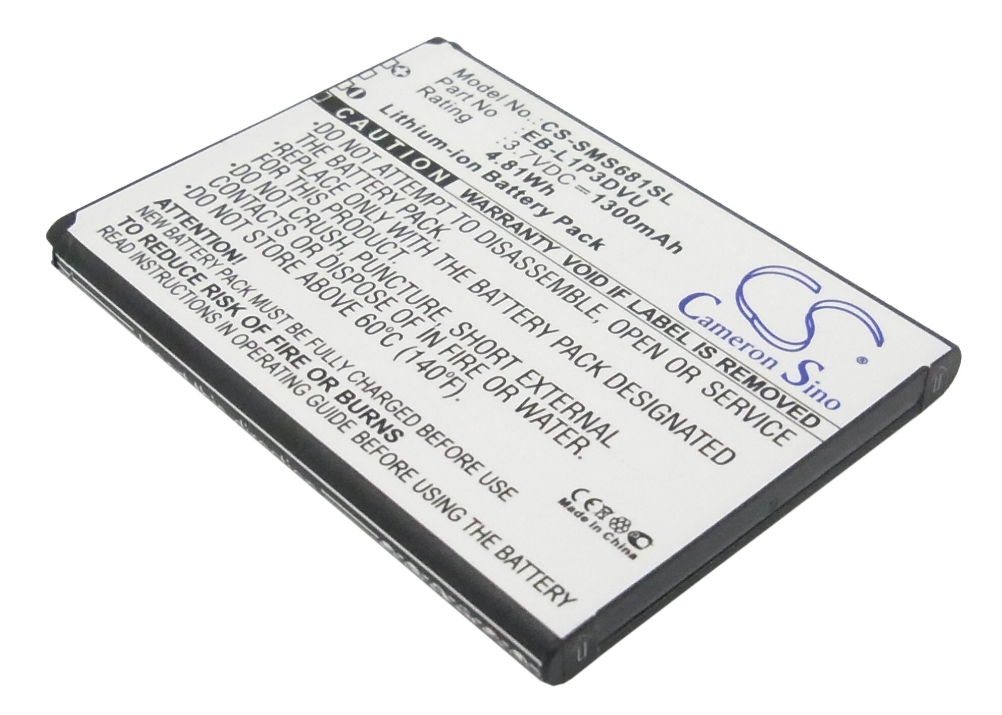 Battery for älypuhelin, Matkapuhelin for Samsung GT-S6810, GT-S6810P, Galaxy Fame jne.