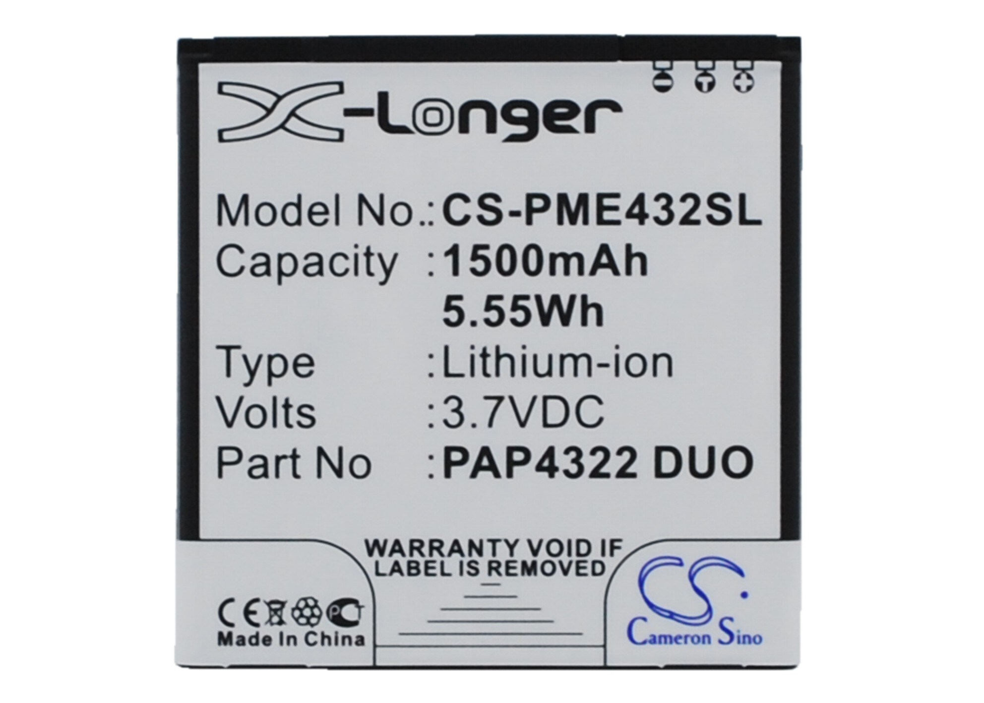 Akku älypuhelin, Matkapuhelin Prestigio MultiPhone 4322 Duo puhelimeen