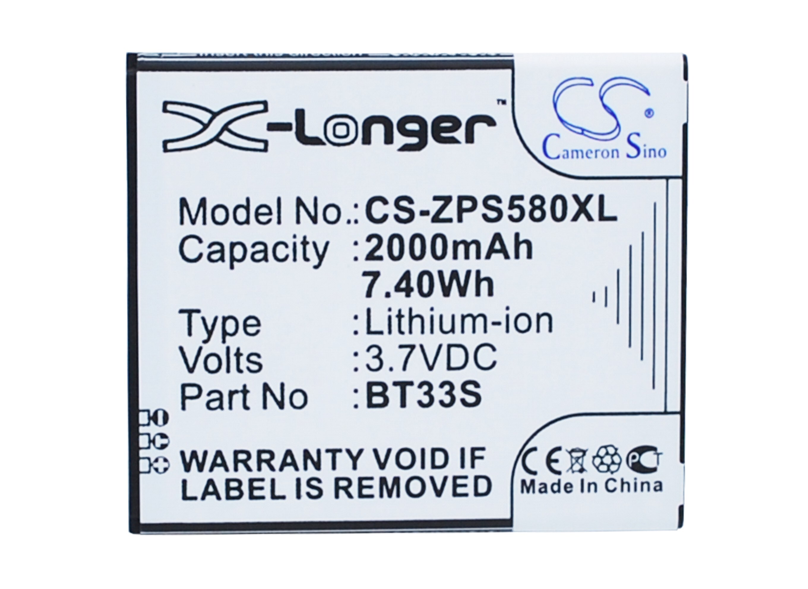 Akku älypuhelin, Matkapuhelin for ZOPO ZP580, 6580