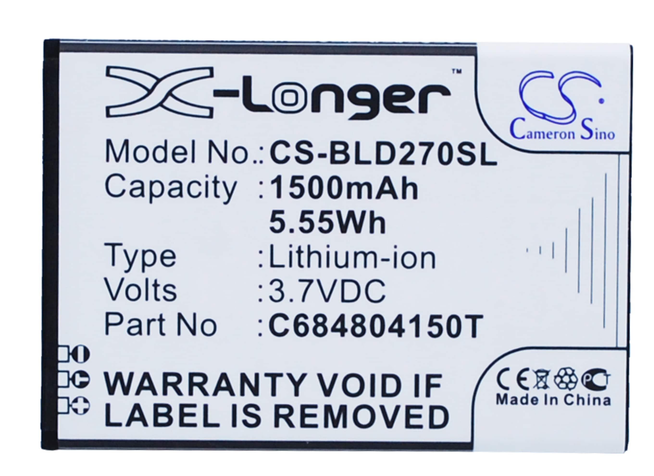 Akku älypuhelin, Matkapuhelin BLU Dash 4.0, D270, D270a jne. varten.