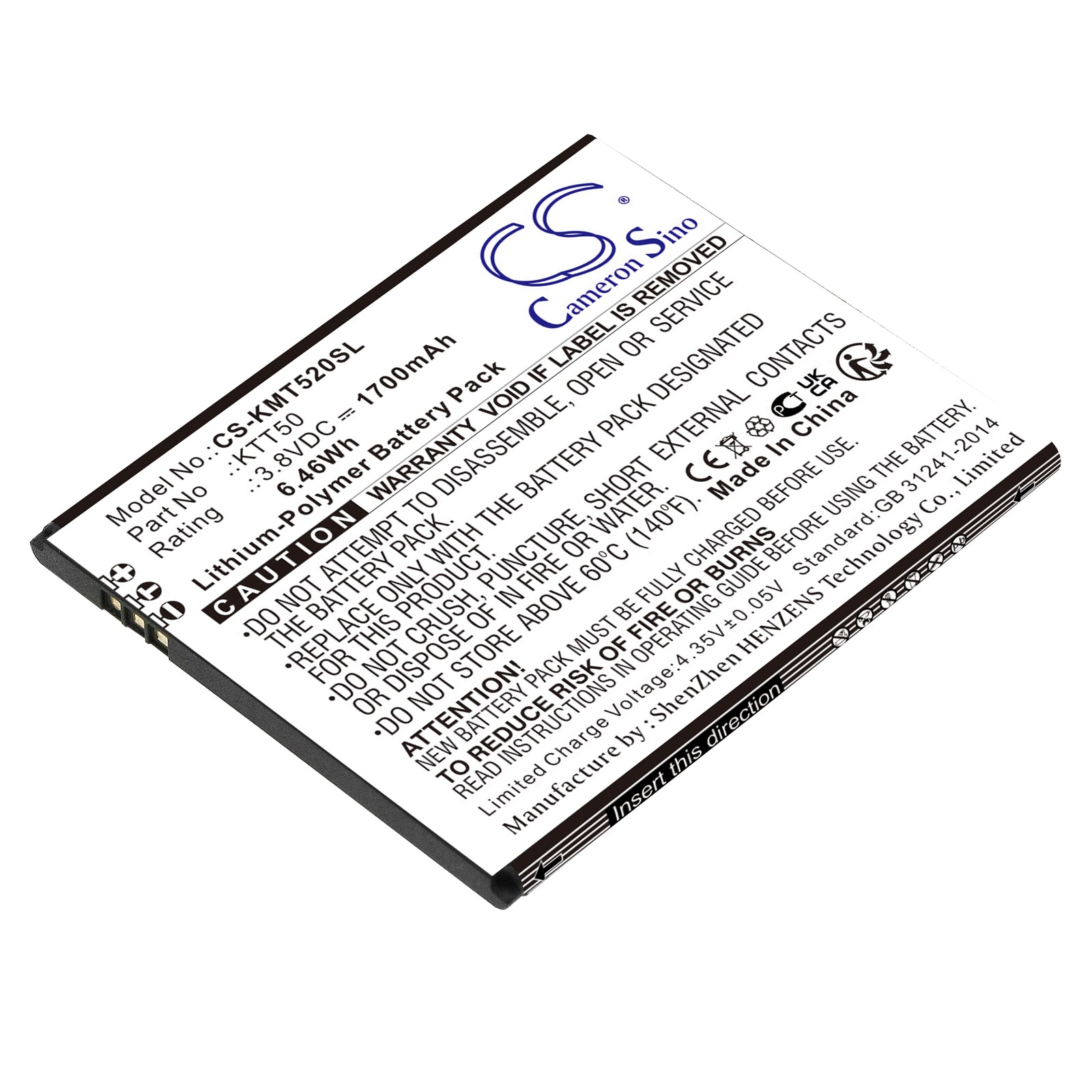 Akku älypuhelin, Matkapuhelin for KAZAM Tornado 2, Tornado2 5.0, Tornado2 5.0