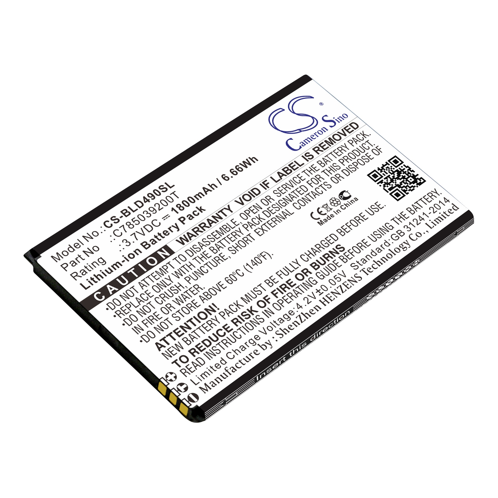 Akku älypuhelin, Matkapuhelin BLU Dash G, D490L, D490U jne. varten.