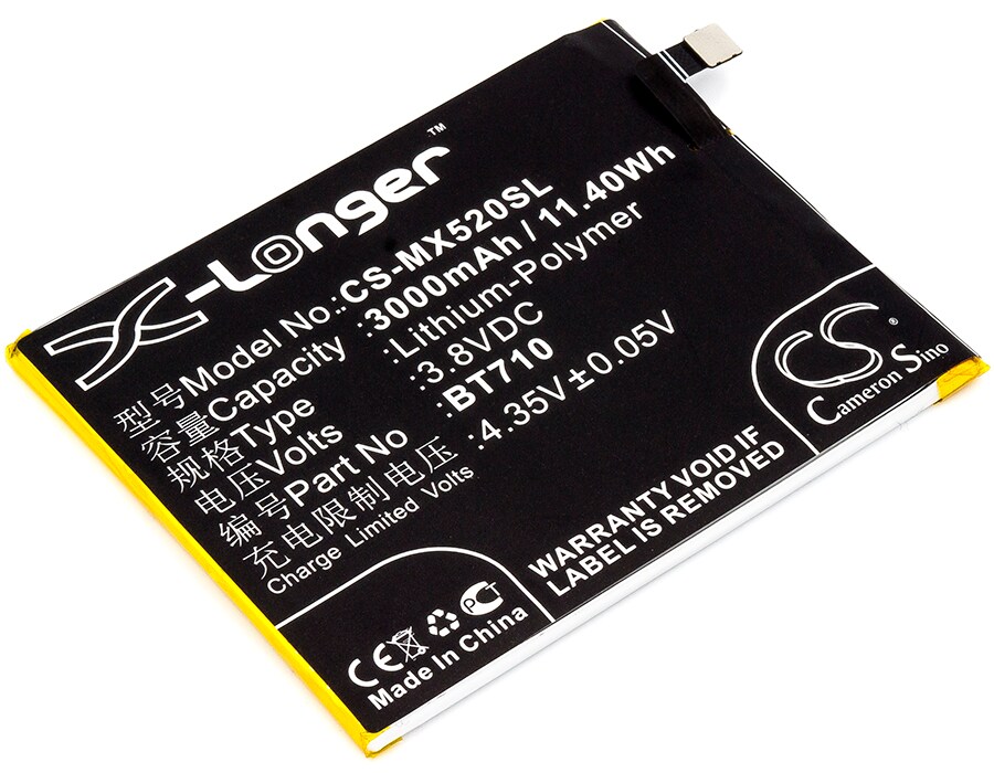 Akku älypuhelin, Matkapuhelin for Meizu M5c, M710M, M710H, M710M, M710H