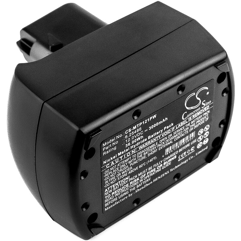 Akku Sähkötyökalulle Metabo BS 12 SP, BSZ 12, BSZ 12 Impuls jne. varten.