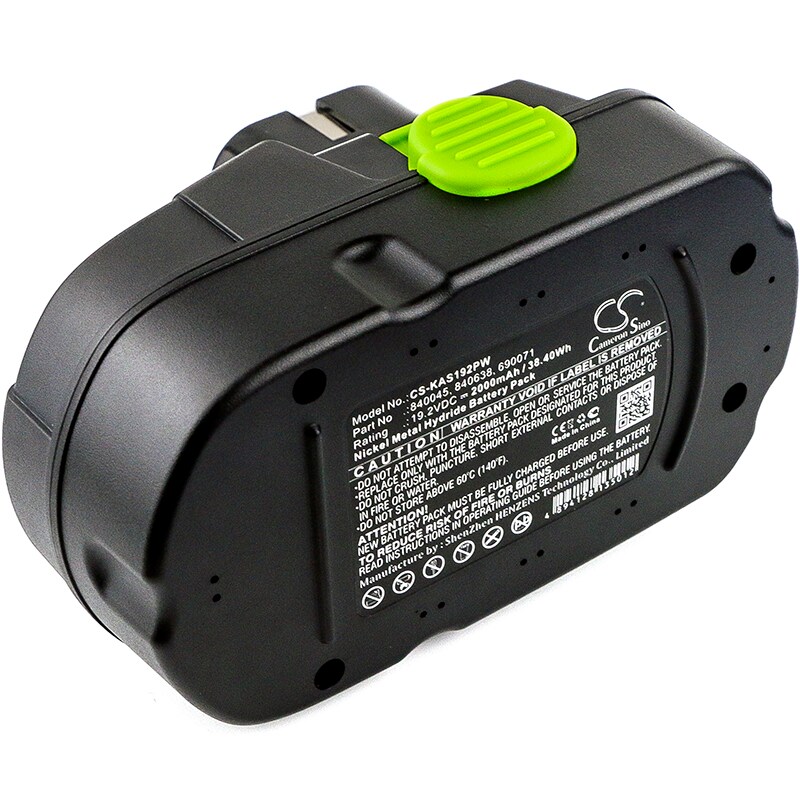 Akku Sähkötyökalut Kawasaki 19.2V Unisource, 69007, 691235 jne. varten.