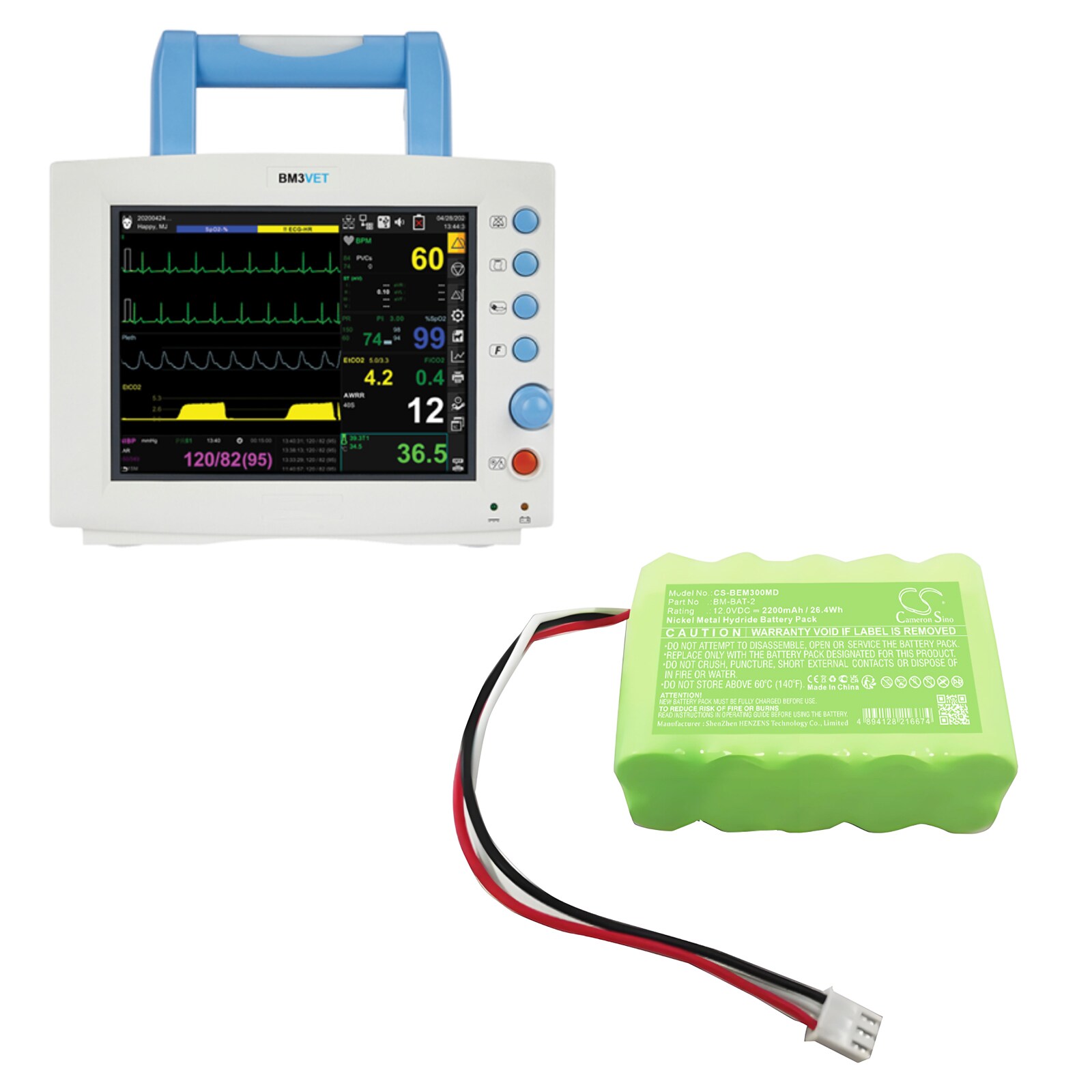 Akku Lääketieteellinen Bionet BM3, BM3 Vet, BM3 Vet Plus ja muille.
