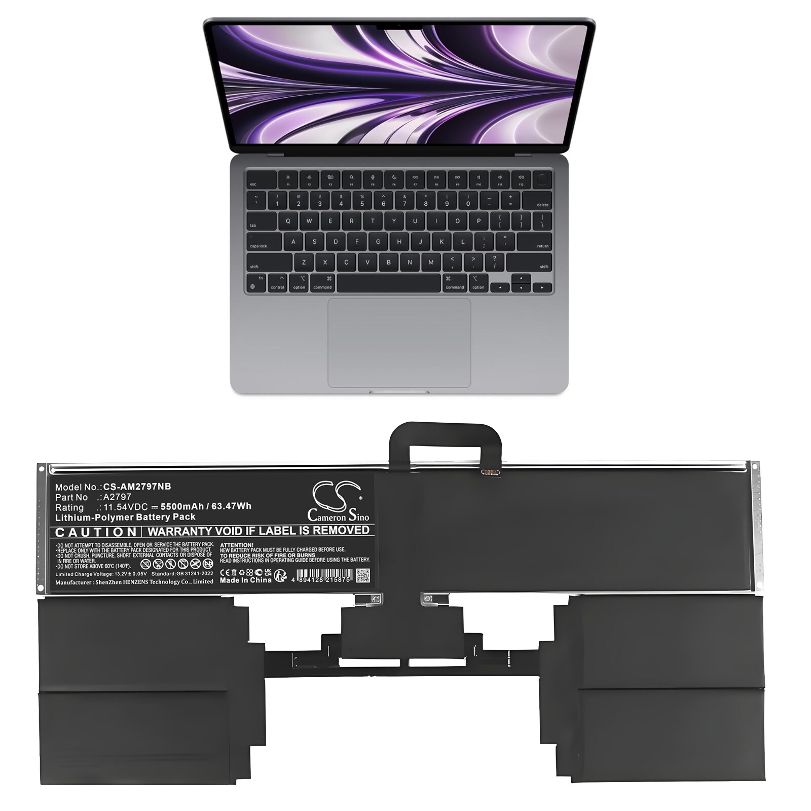 Akku Kannettava tietokoneeseen, Kannettava tietokone hintaan Apple A2941, MQKP3LL/A jne.