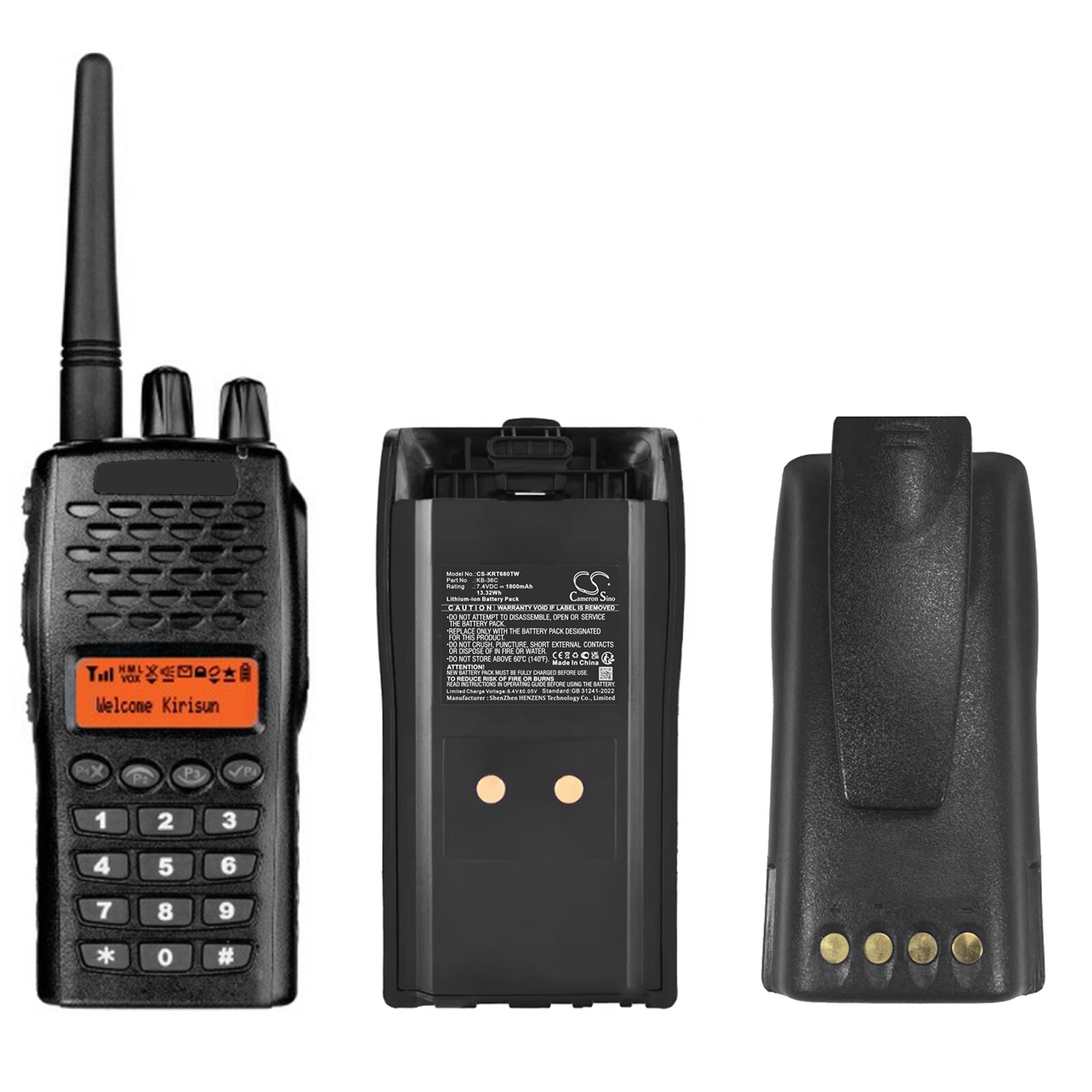 Paristo Kaksisuuntainen radio Kirisun PT-6500, PT-6800, PT6500 jne. varten.