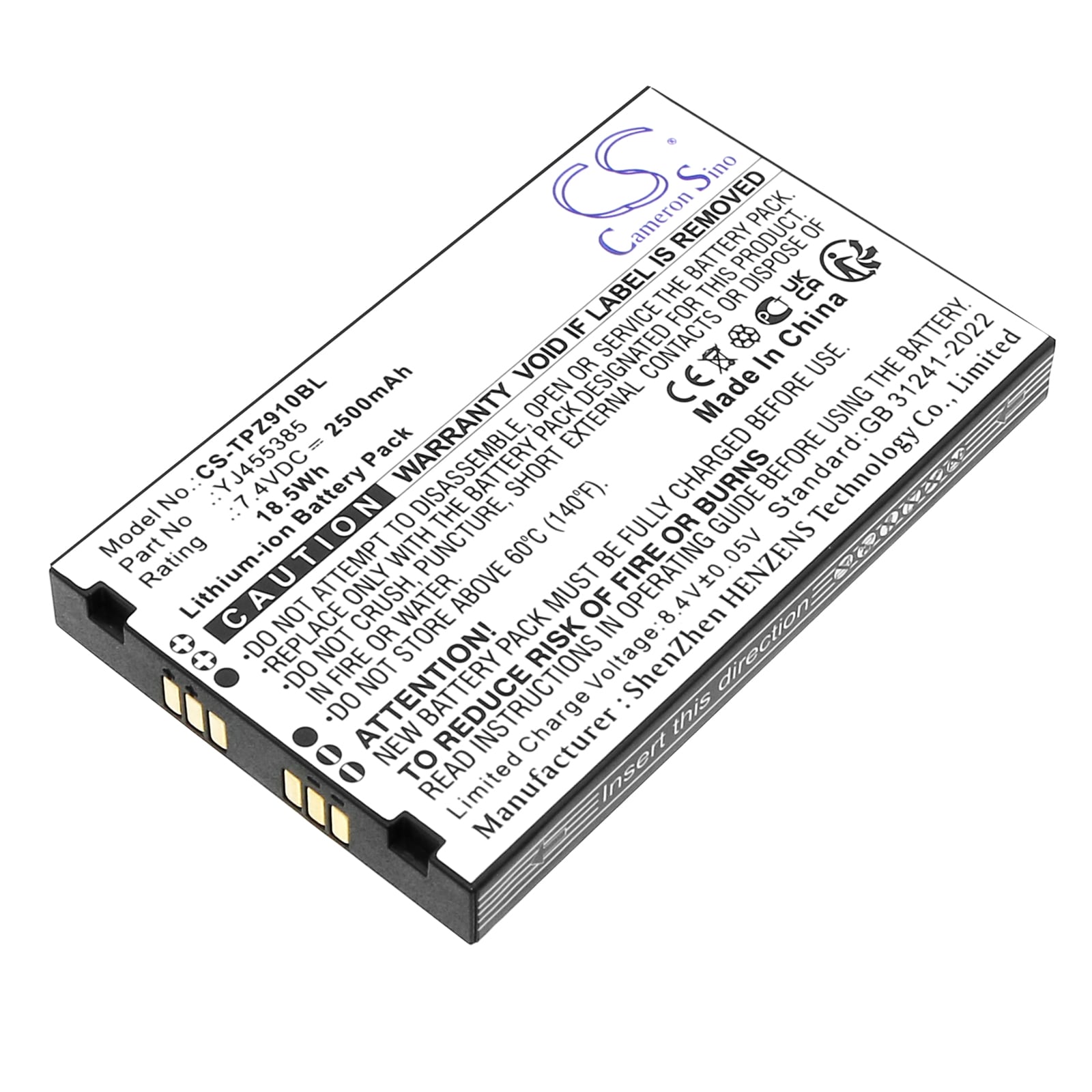 Akku Maksupääte varten Topwise Z91