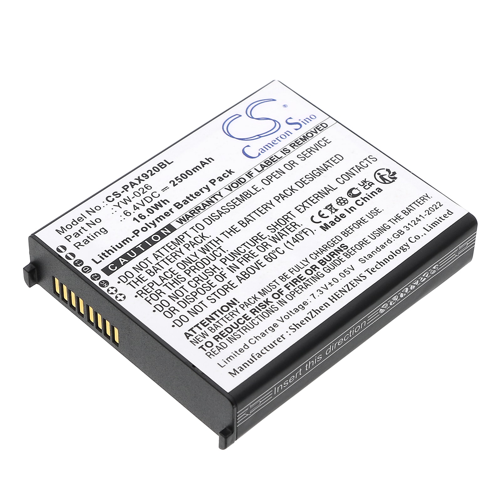 Akku Maksupääte Pax A920 MAX:lle