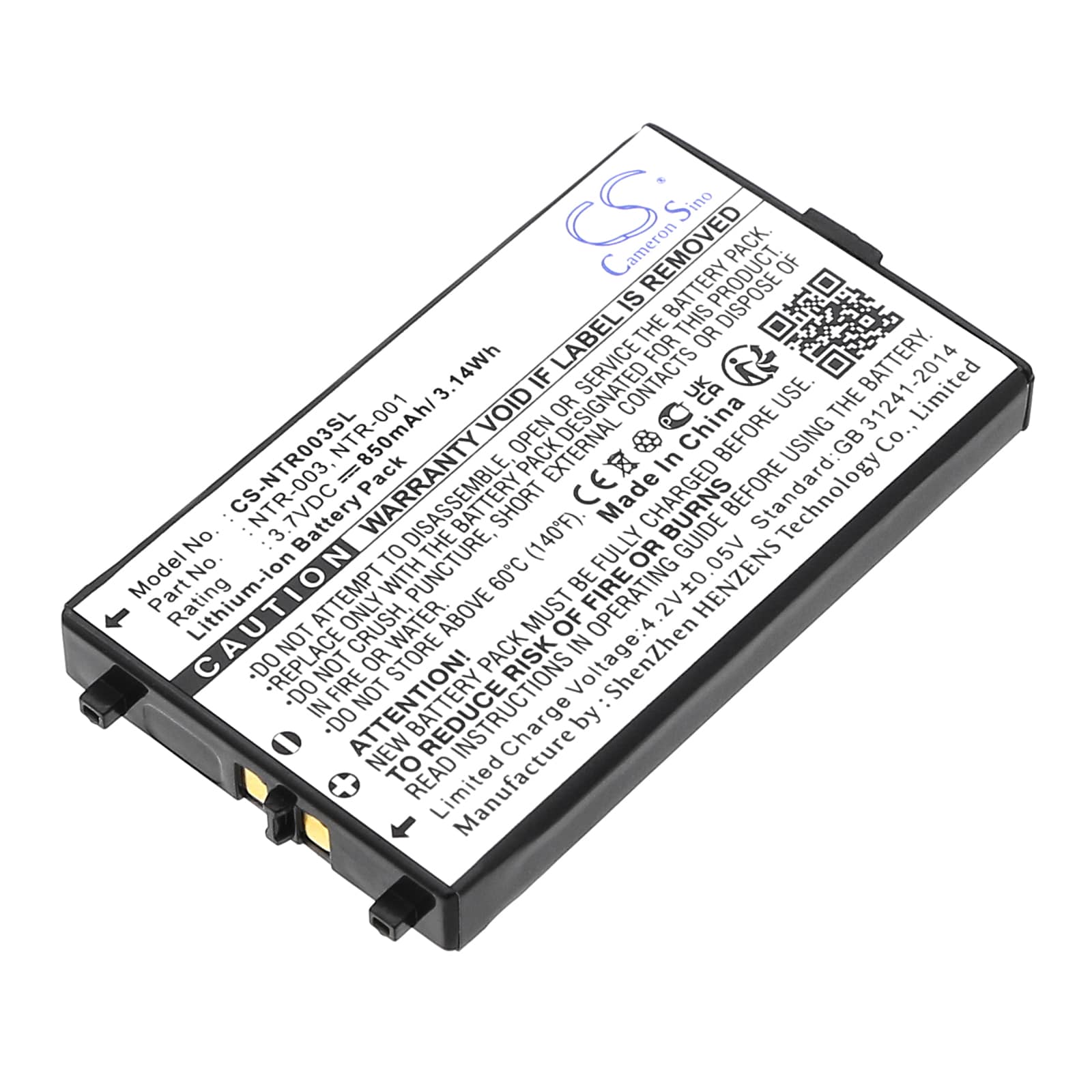 Akku Pelican-konsoliin Nintendo NDS, DS NDS, AGS-001 ja muille.