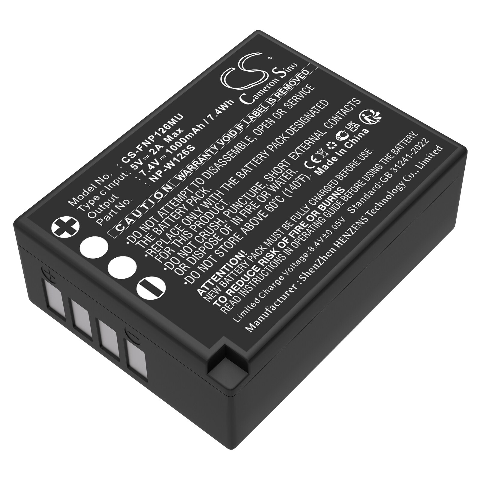 Kameran akku Fujifilm FinePix HS30, FinePix HS30EXR, FinePix HS33EXR jne. varten.