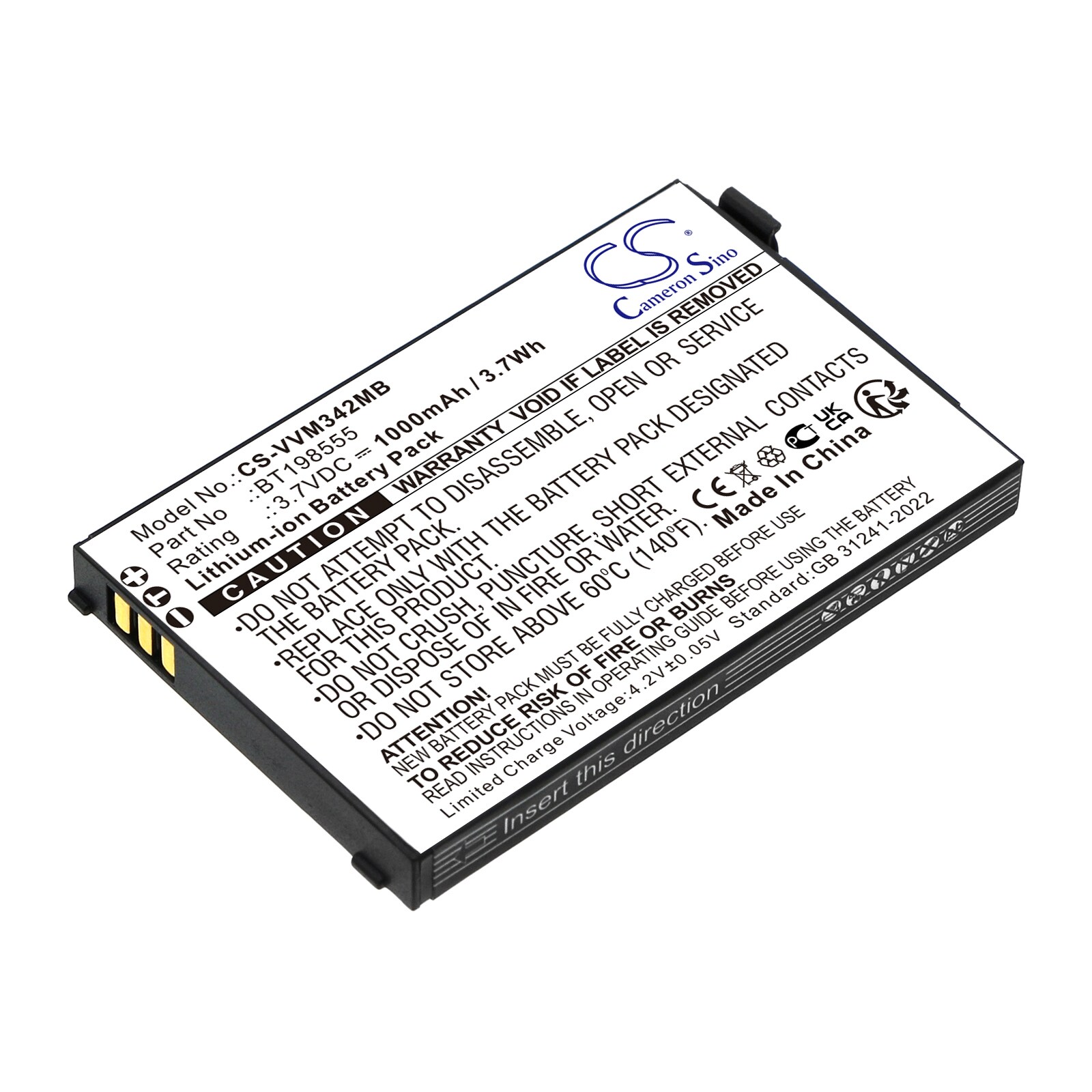 Akku BabyPhone VTech VM342, VM342-2 -puhelimeen