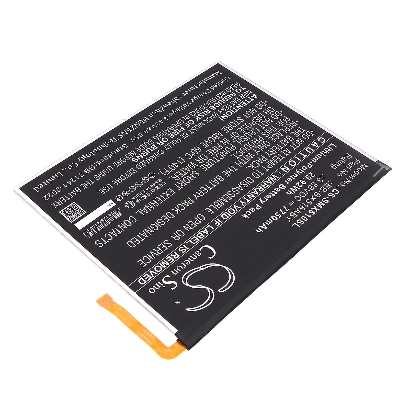 Akku Tabletti varten Samsung Galaxy Tab S9 FE, SM-X510, SM-X510N ja muut.