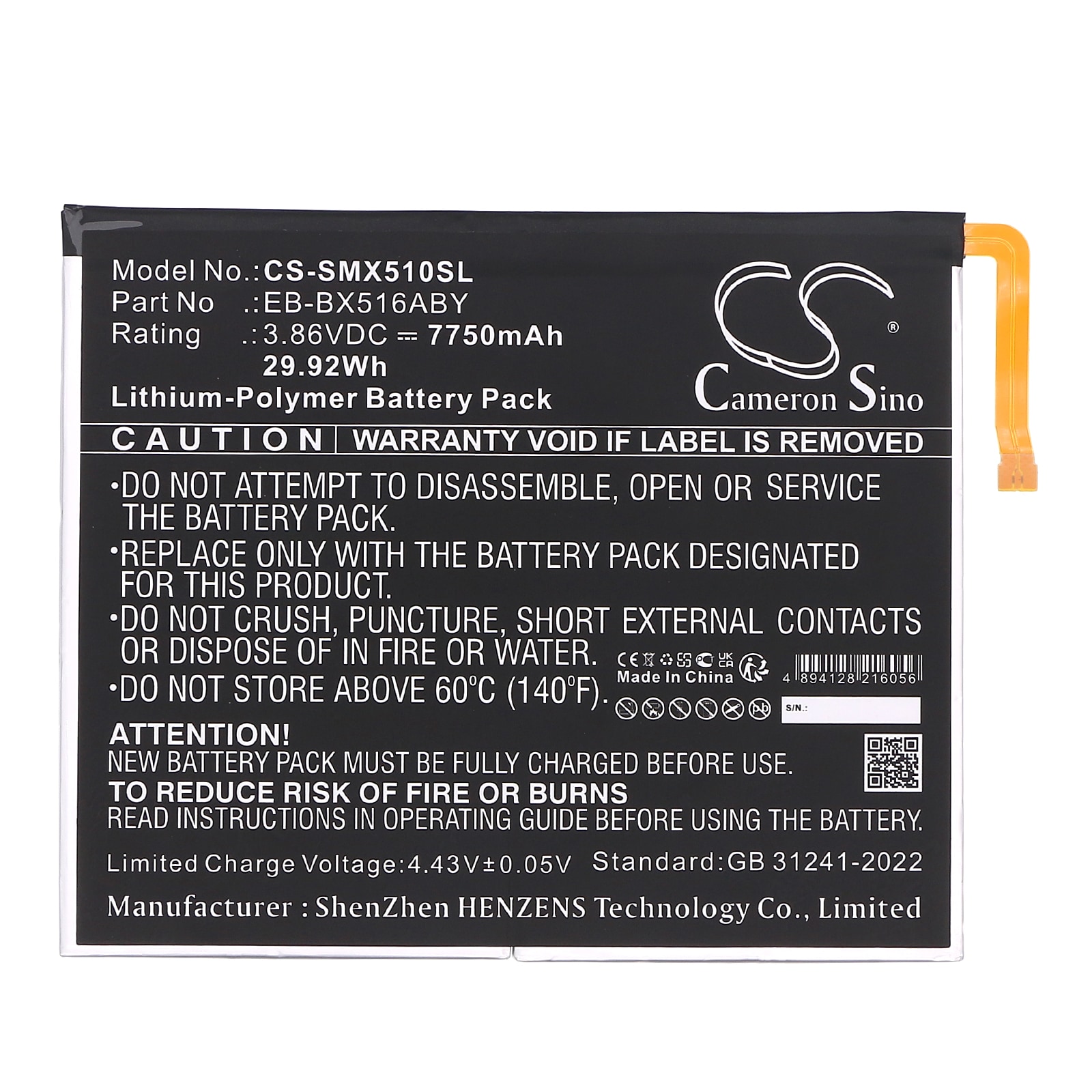 Akku Tabletti varten Samsung Galaxy Tab S9 FE, SM-X510, SM-X510N ja muut.