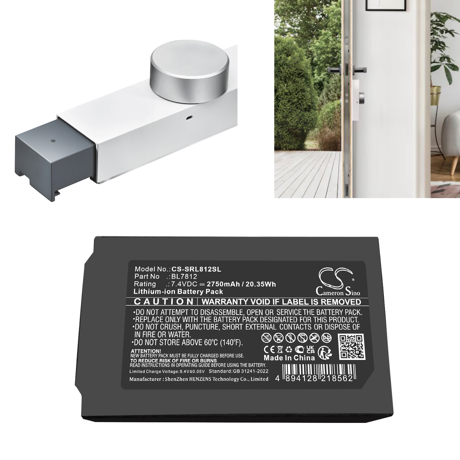 Paristo uunin lukitus Somfy 1241386, Door Keeper Lock jne. varten.