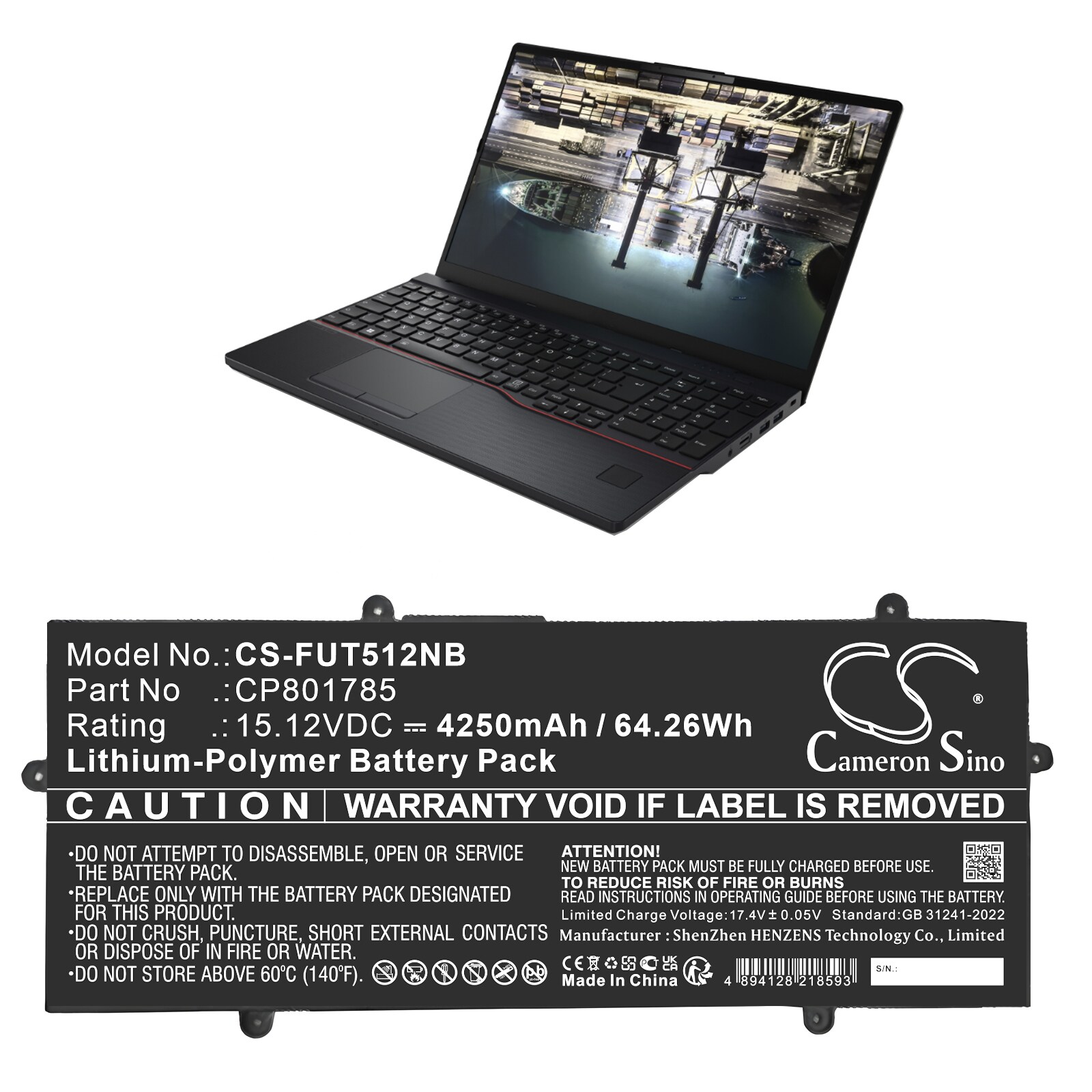 Akku Kannettava tietokone, Kannettava tietokone Fujitsu LifeBook E4512 ja muut.