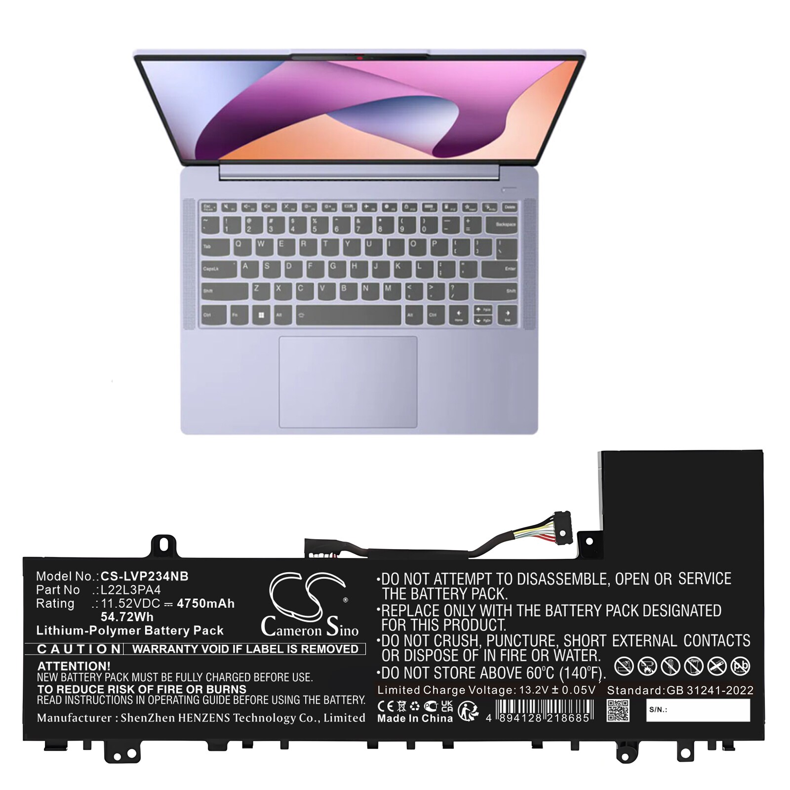 Akku Kannettava tietokoneelle, Kannettava tietokone Lenovo ja muille.