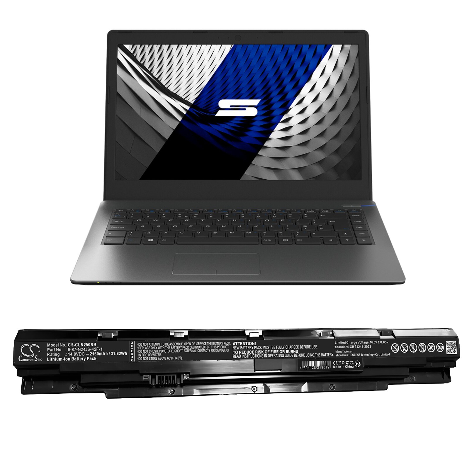 Akku Kannettava tietokoneeseen, Kannettava tietokone Schenker S406, S406-HWD jne. varten.