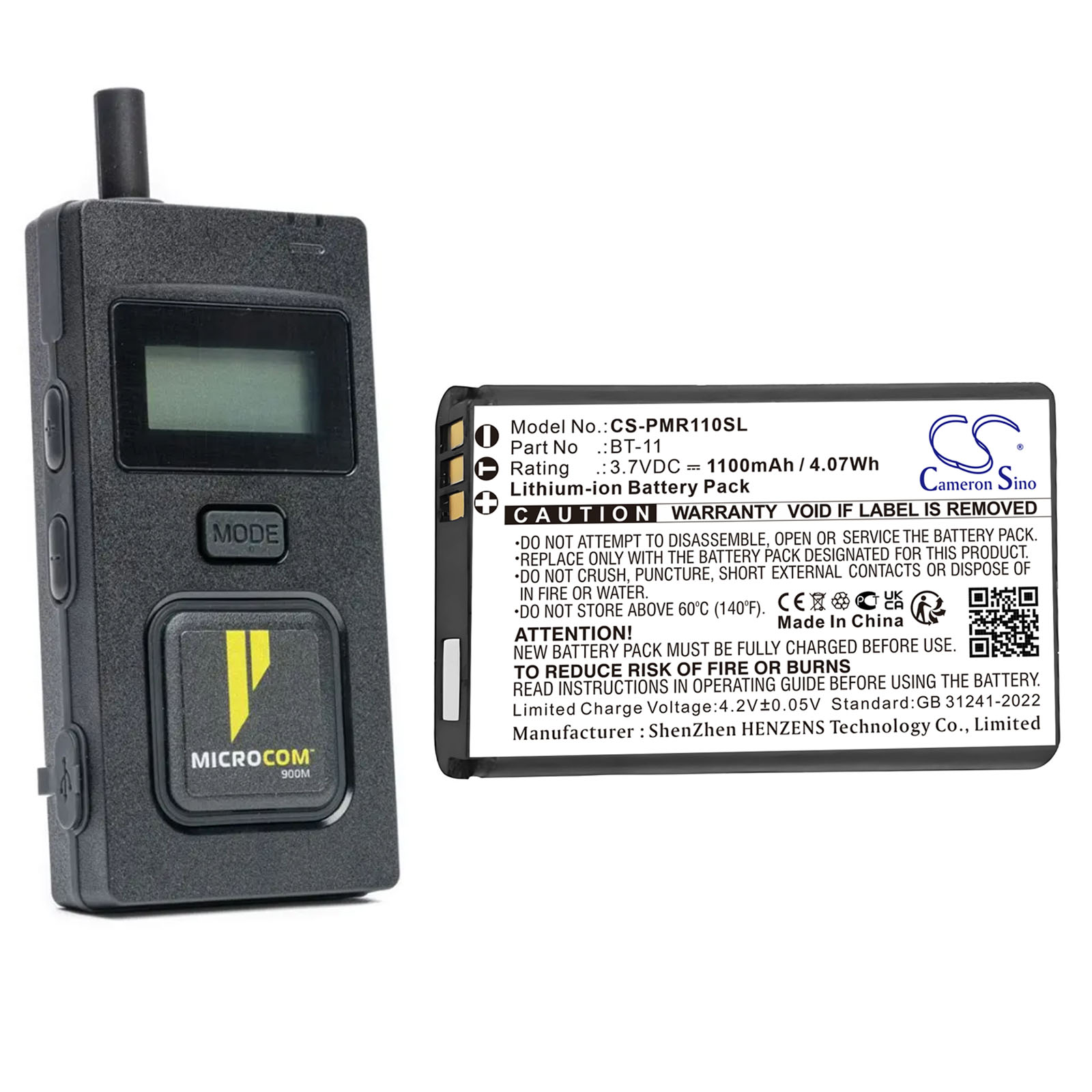 Akku Puhuja Pliant MicroCom M 900MHz, MicroCom M vyölaukkuihin