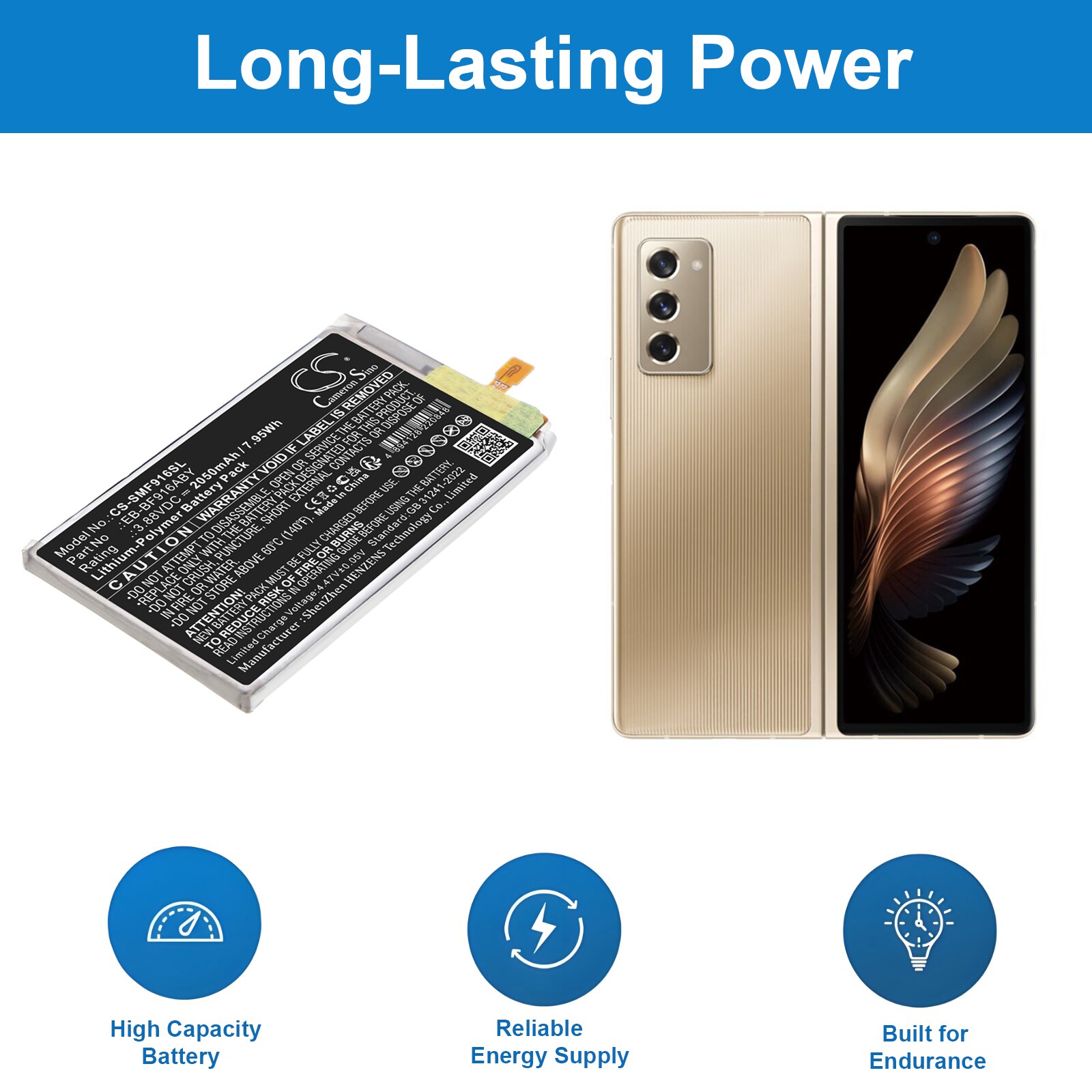 Akku älypuhelin, Matkapuhelin Samsung Galaxy W21 5G, Galaxy Z Fold2 ja muut.