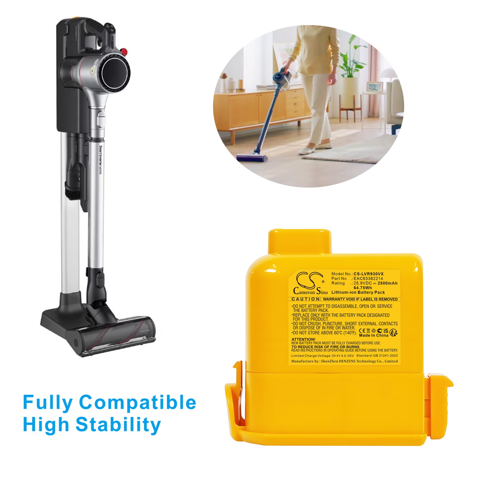 Akku Tyhjiölle hintaan LG A9K-CORE1S, A9Komp, CordZero A9S ja muut.