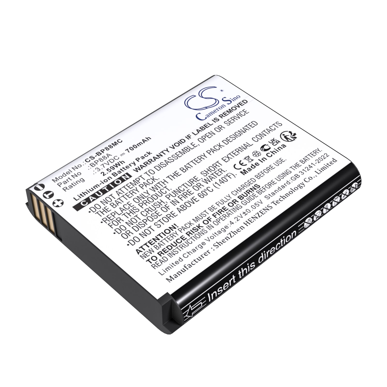 Kameran akku Samsung DV200, DV300, DV300F jne. varten.