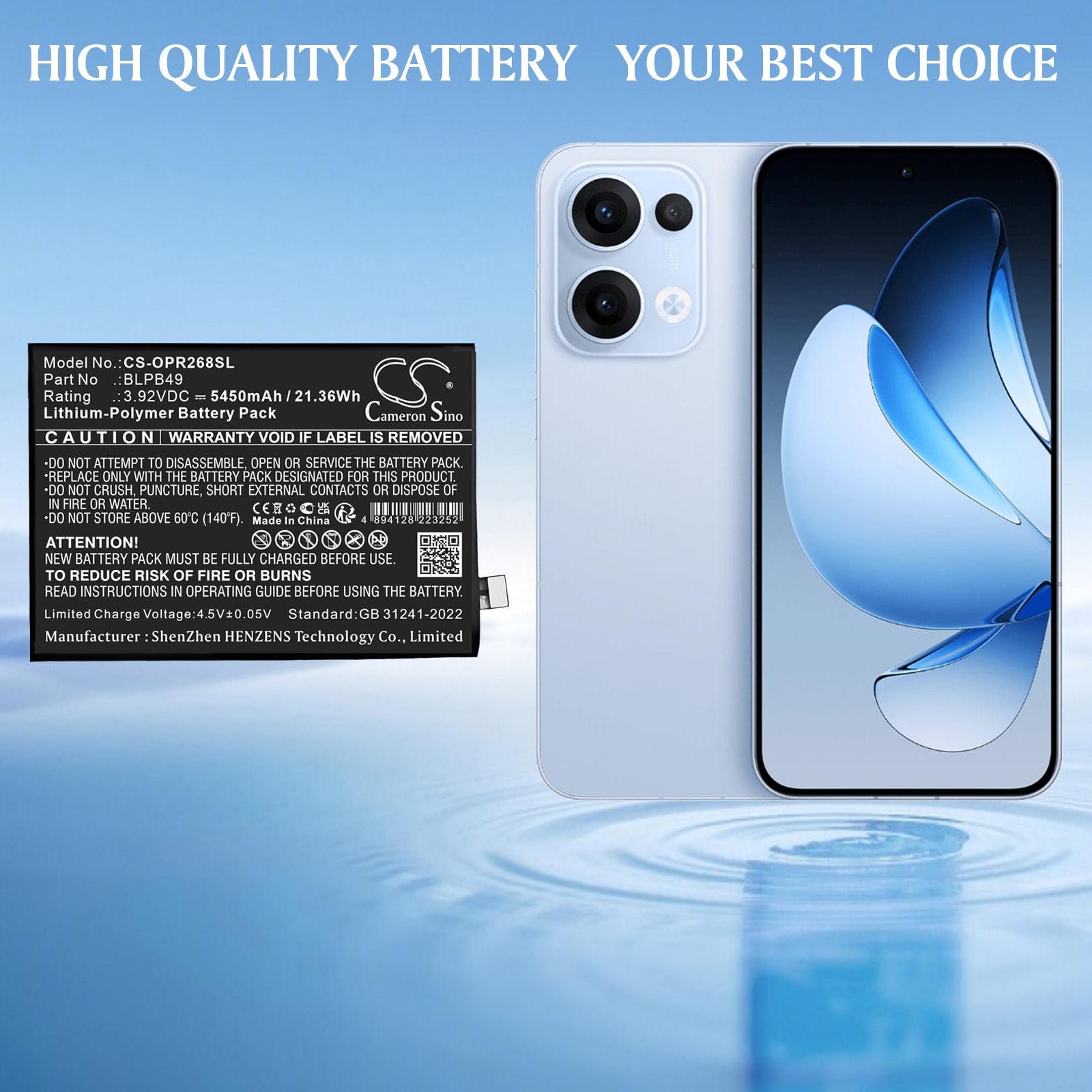 Akku älypuhelin, Matkapuhelin OPPO CPH2689, PKM110, Reno13 ja muut.