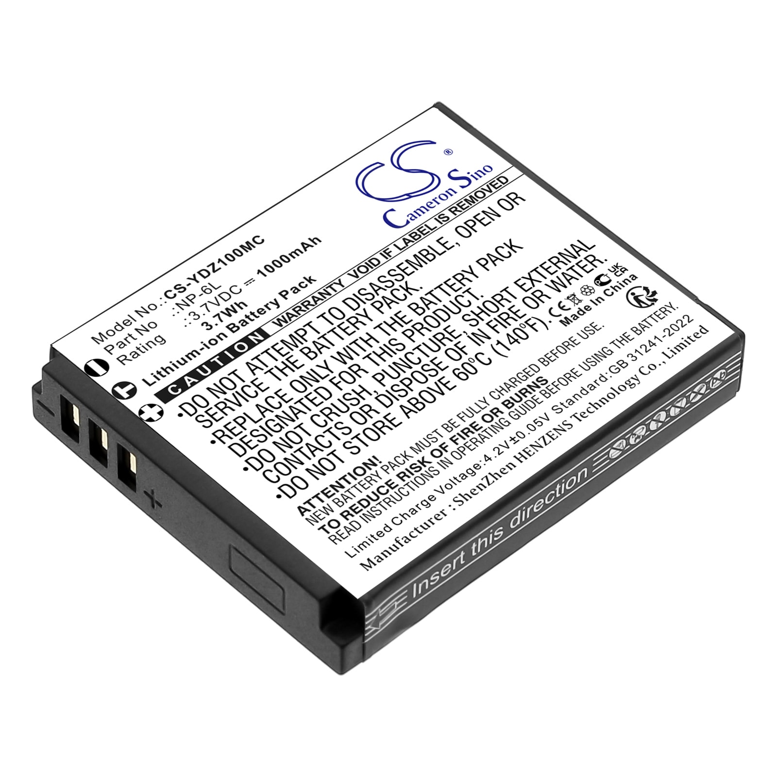 Kameran akku Minolta MND20, MND23 kameraan