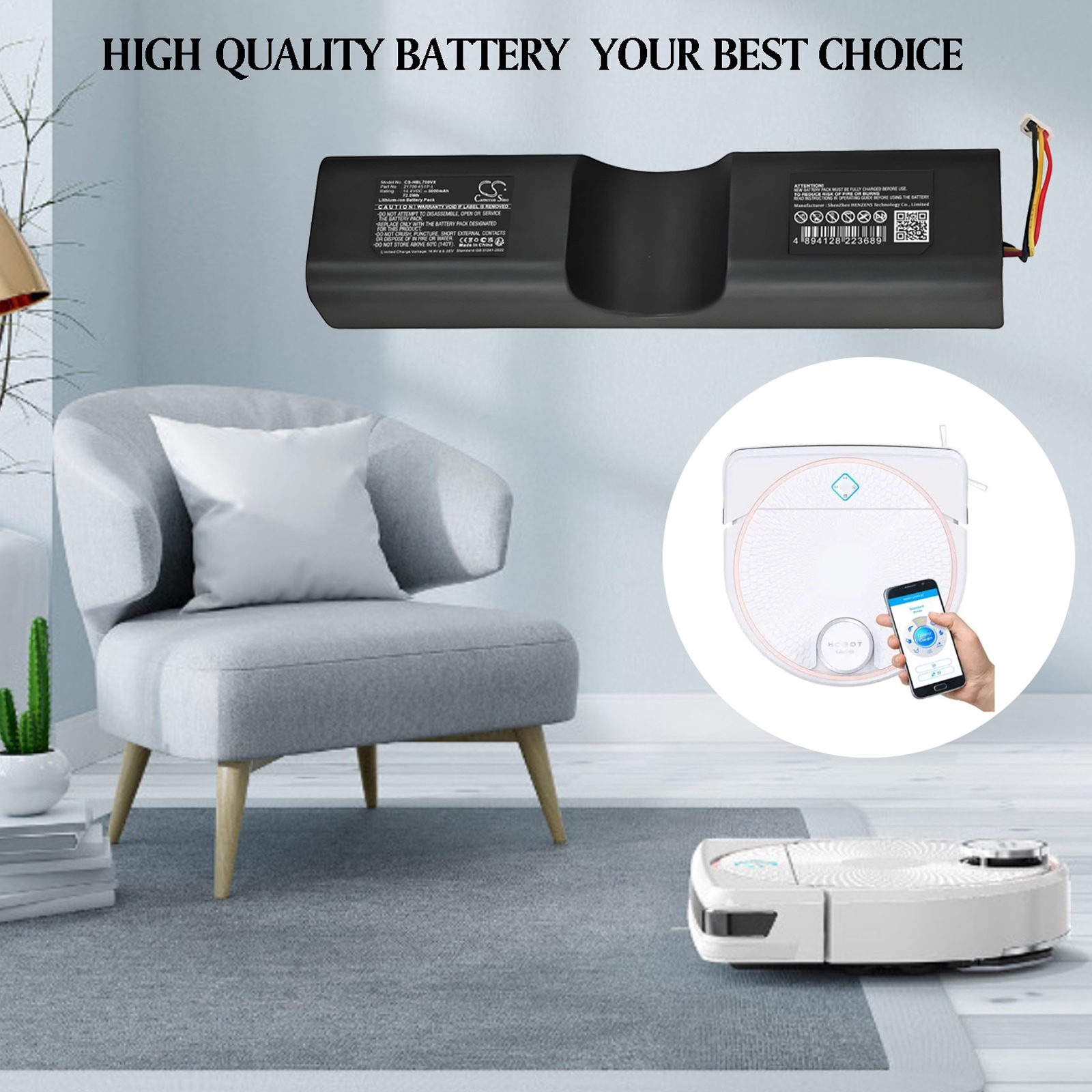 Akku Tyhjiö HOBOT Legee D7, Legee D8, HOBOT Legee D7, Legee D8