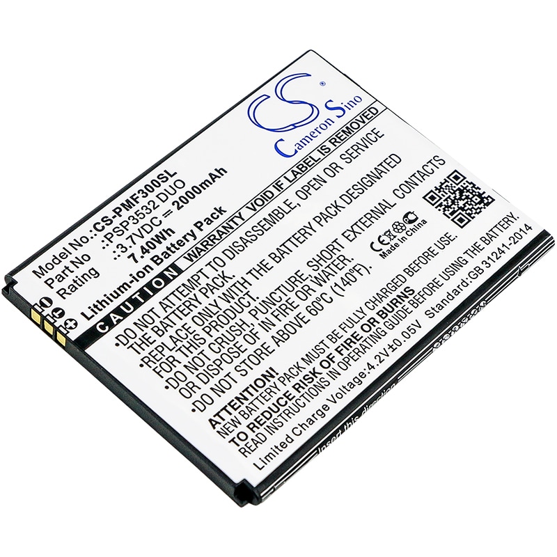 Älypuhelimen akku, sopii Prestigio Muze F3-, Muze A7-, PSP3532 DUO- ja muihin malleihin.